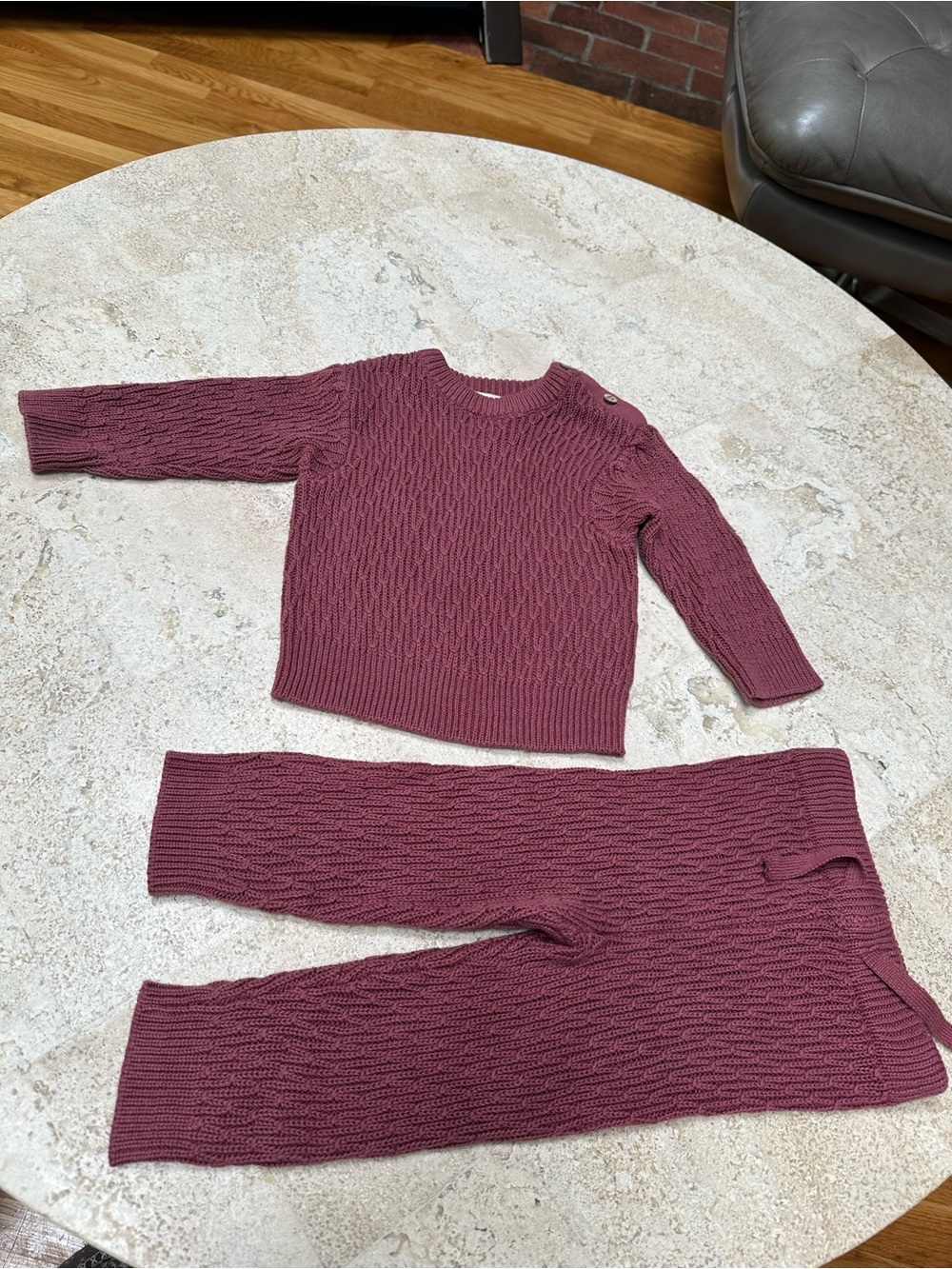 Jessica Simpson Mauve Knit Baby Sweater
